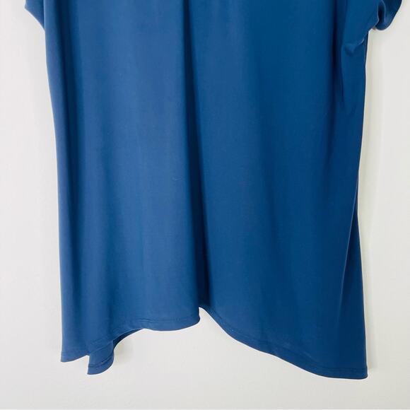 Cato navy blue stretchy silver top medium - Picture 3 of 6